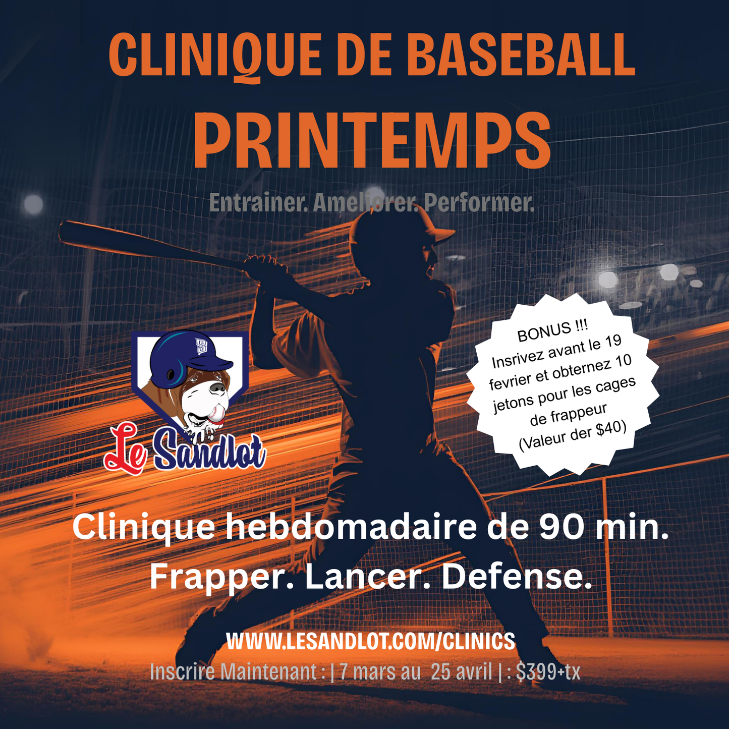 2026 Spring Training Clinic / 2026 Clinique de Printemps