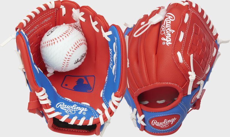 RAWLINGS "PLAYERS" SERIES BASEBALL GLOVE W/BALL YOUTH 9"