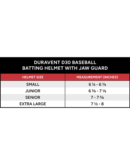 Marucci DuraVent D30 Batting Helmet w/ Jaw Guard