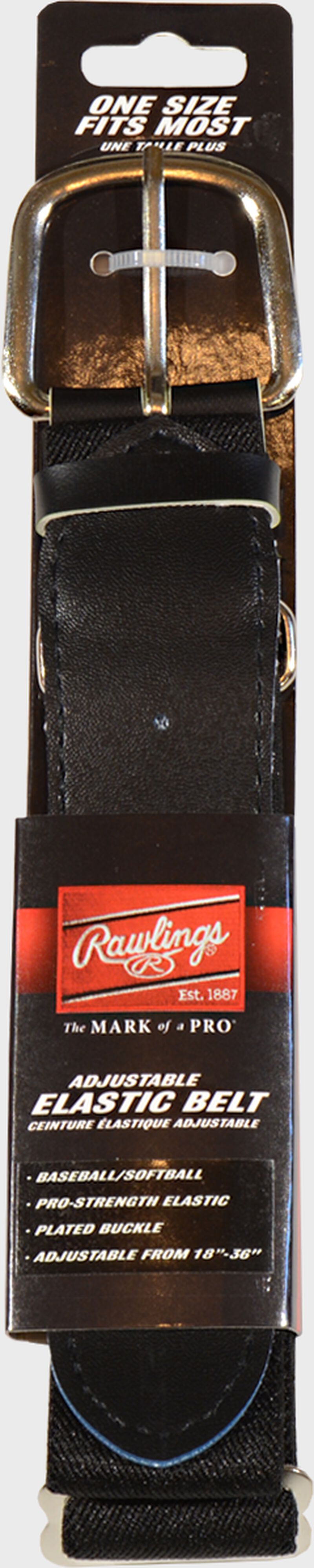 RAWLINGS ADULT BASEBALL BELT - Color:Black