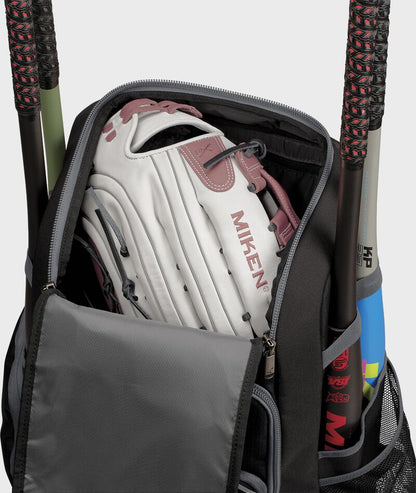 MIKEN PRO DELUXE SLO-PITCH BACKPACK - BLACK