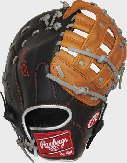 RAWLINGS R9 BASEBALL" CONTOUR SERIES FIRST BASE MITT BASEBALL GLOVE 12"