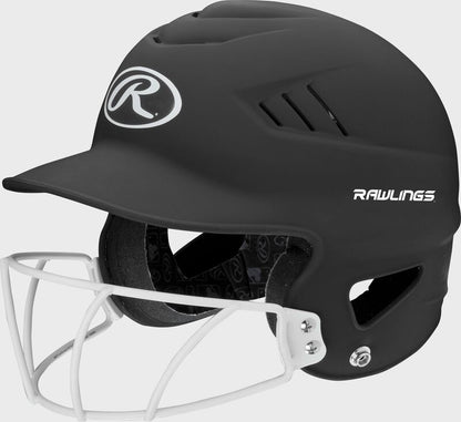 RAWLINGS COOLFLO 1-TONE HIGHLIGHTER SOFTBALL HELMET WITH SB1WG
