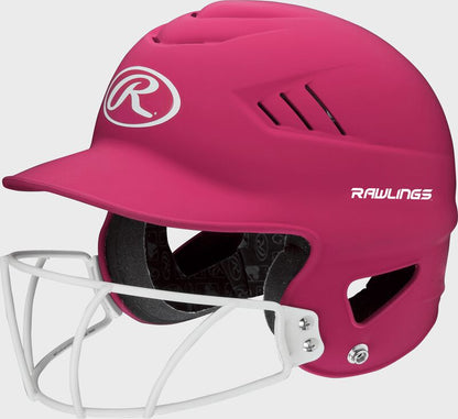 RAWLINGS COOLFLO 1-TONE HIGHLIGHTER SOFTBALL HELMET WITH SB1WG