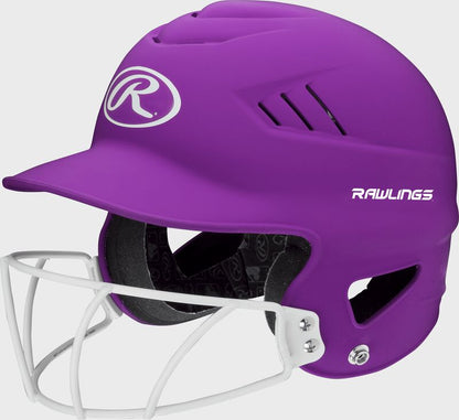 RAWLINGS COOLFLO 1-TONE HIGHLIGHTER SOFTBALL HELMET WITH SB1WG