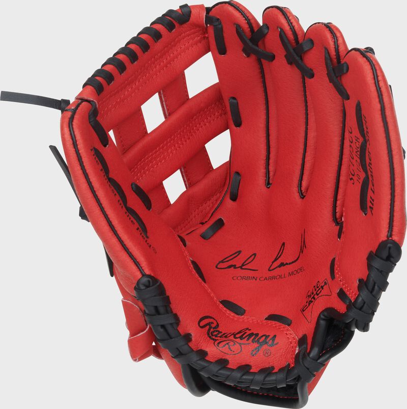 RAWLINGS "SURE CATCH" SERIES YOUTH BASEBALL GLOVE C.CARROLL SIGNATURE 10.5"