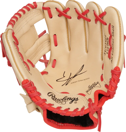 GANTS DE BASEBALL POUR JEUNES SÉRIES "SURE CATCH" RAWLINGS J.PENA SIGNATURE 9,5" RHT