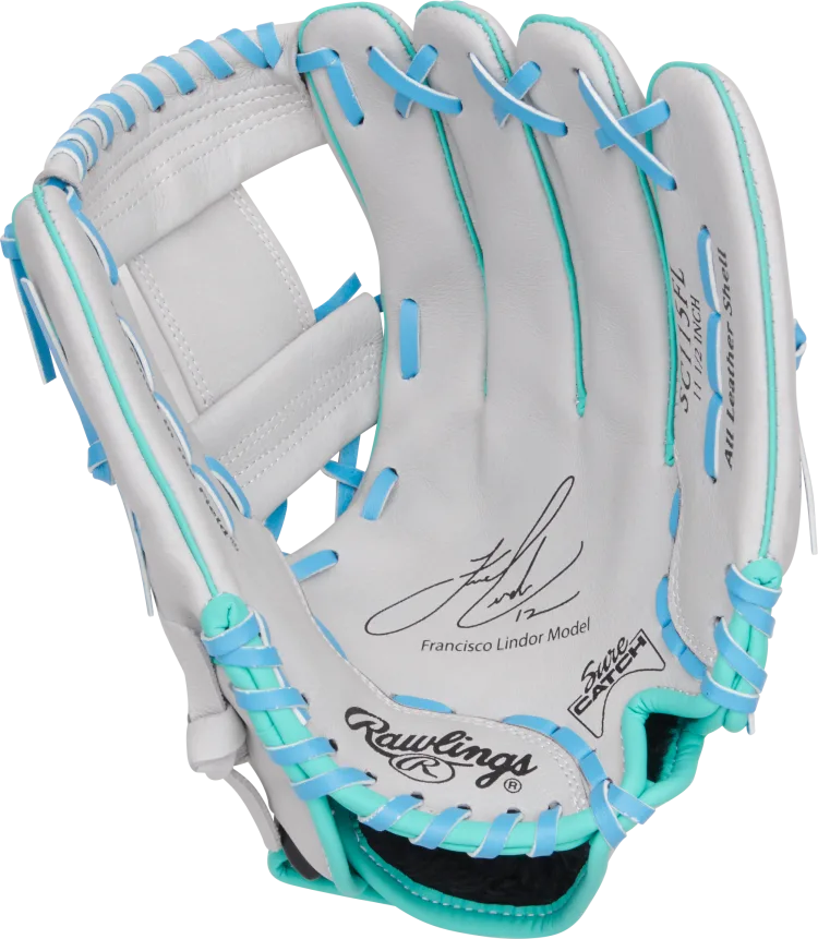 GANTS DE BASEBALL POUR JEUNES SÉRIE "SURE CATCH" RAWLINGS F.LINDOR SIGNATURE 11,5" RHT