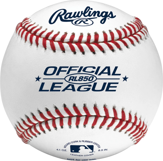 RAWLINGS 8.5" LEATHER COVER BASEBALL FOR SMALLER HANDS