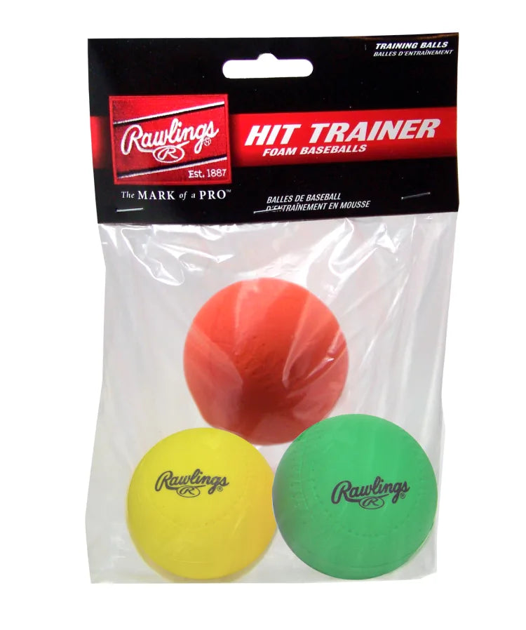 Balles d'entraînement Rawlings Hit (paquet de 3)